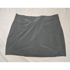 Athleta Brooklyn Women Plus Size 22 Stretch Mid Rise Skort Gray Pockets